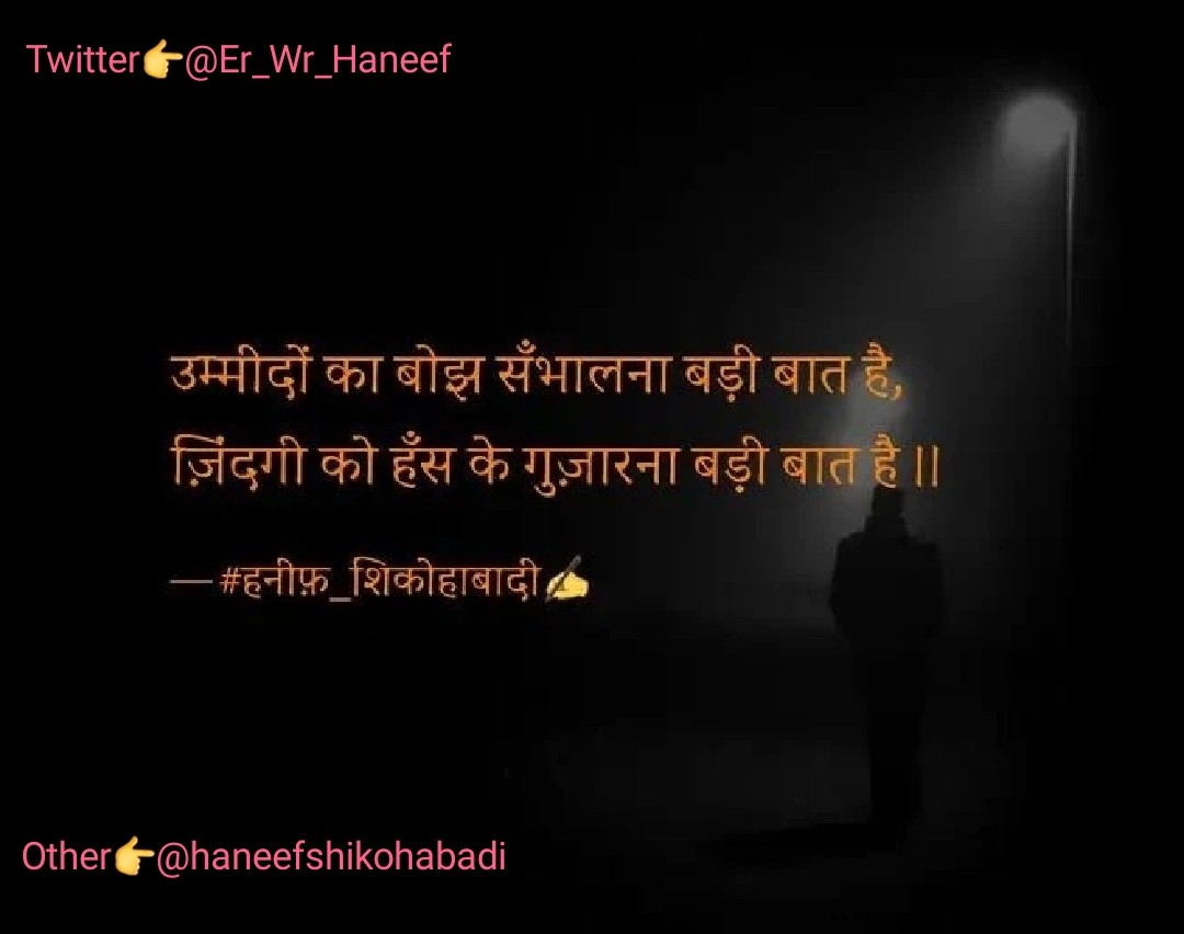 उम्मीदों का बोझ...(~#हनीफ़_शिकोहाबादी ✍️)